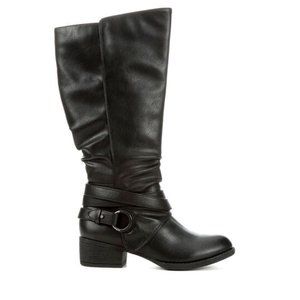 Knee High Black Boots 10 Wide Calf